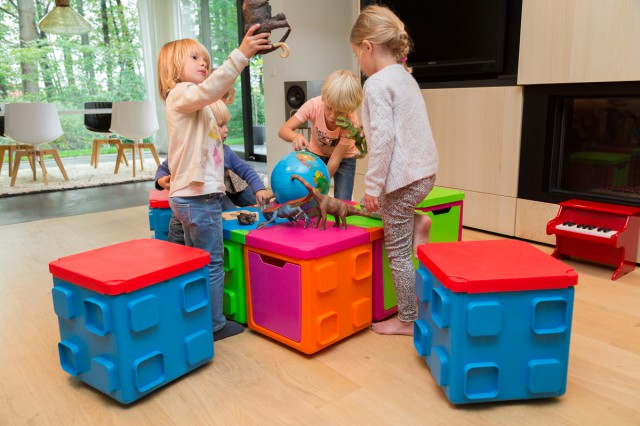 H618432 קופסאות אחסון מודולריות במגוון צבעים, 5 יחידות – במבצע מיוחד!