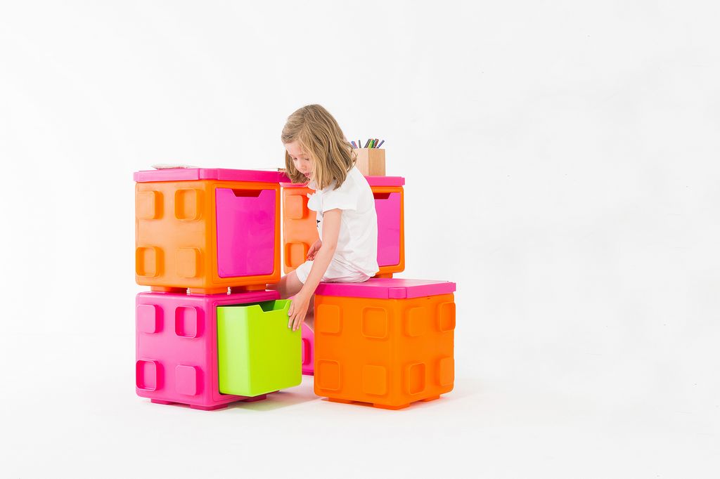 HAR - CPCB desk (2) קופסאות אחסון מודולריות במגוון צבעים, 5 יחידות – במבצע מיוחד!