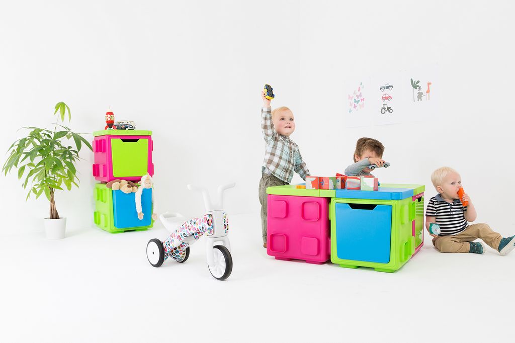 HAR - CPCB playtable קופסאות אחסון מודולריות במגוון צבעים, 5 יחידות – במבצע מיוחד!