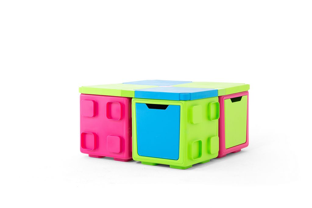 HSR - CPCB quad קופסאות אחסון מודולריות במגוון צבעים, 5 יחידות – במבצע מיוחד!