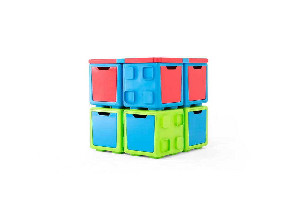 HSR - CPCB quadx2 קופסאות אחסון מודולריות במגוון צבעים, 5 יחידות – במבצע מיוחד!