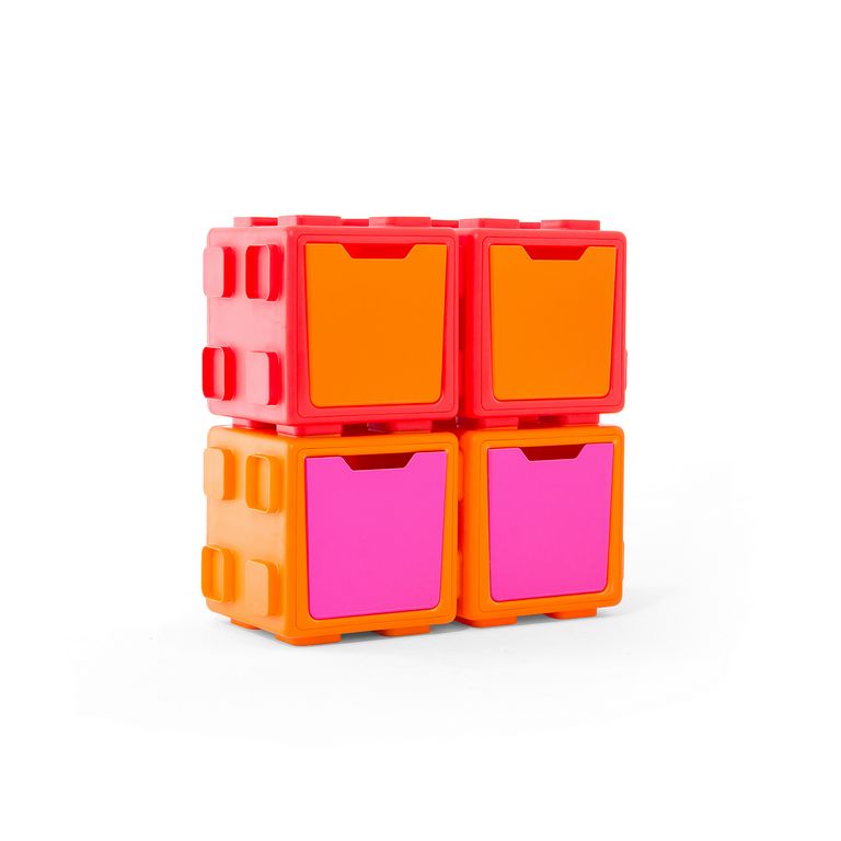 HSS - CPCB 2x2 קופסאות אחסון מודולריות במגוון צבעים, 5 יחידות – במבצע מיוחד!