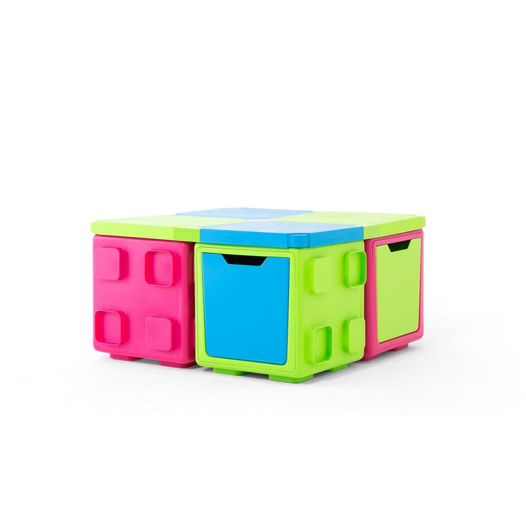 HSS - CPCB quad קופסאות אחסון מודולריות במגוון צבעים, 5 יחידות – במבצע מיוחד!