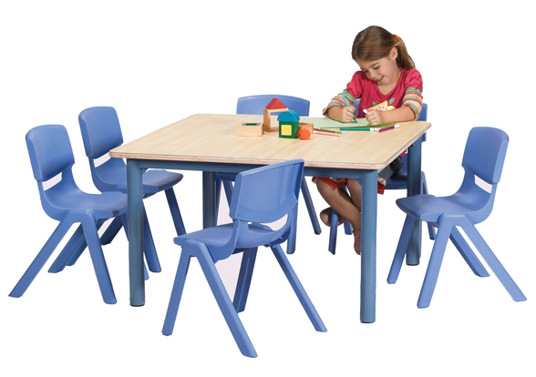 I42061 שולחן גן 90*90 ל- 8 רגל מתכת עבה