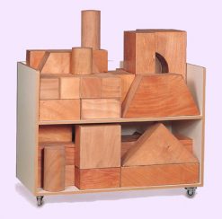 עגלת עץ לקוביות נבובות 9919027S/B