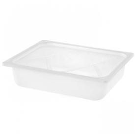 M919106 קופסת מגש לבנה + מכסה שקוף KT-2161