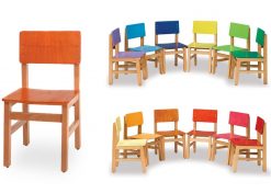כסא גן רגל עץ – גב ומושב בצבע 99000273