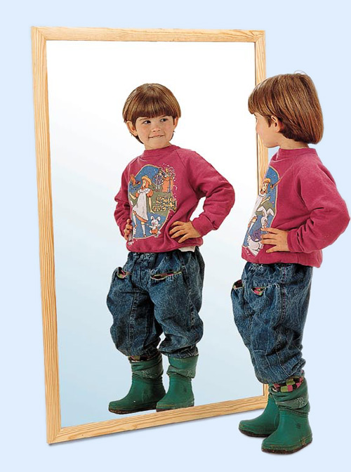 W370400 מראה מסגרת עץ