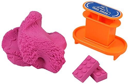 בצק קינטי קטן - ורוד(1) ערכת בצק קינטי בצבעים שונים + תבנית לקוביית לגו KT-2162