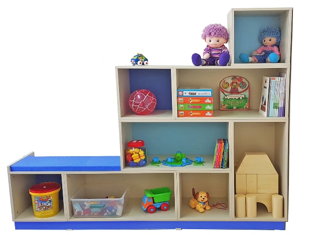 מגדל של קוביות עם מזרון כחול ארון כוורת מגדל של קוביות + ספסל ישיבה 99000151