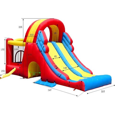 מתקן-מתנפח-עם-מגלשה-כפולה-סופר-גדולה-דגם-9082-1 מגלשה כפולה מגה 9082