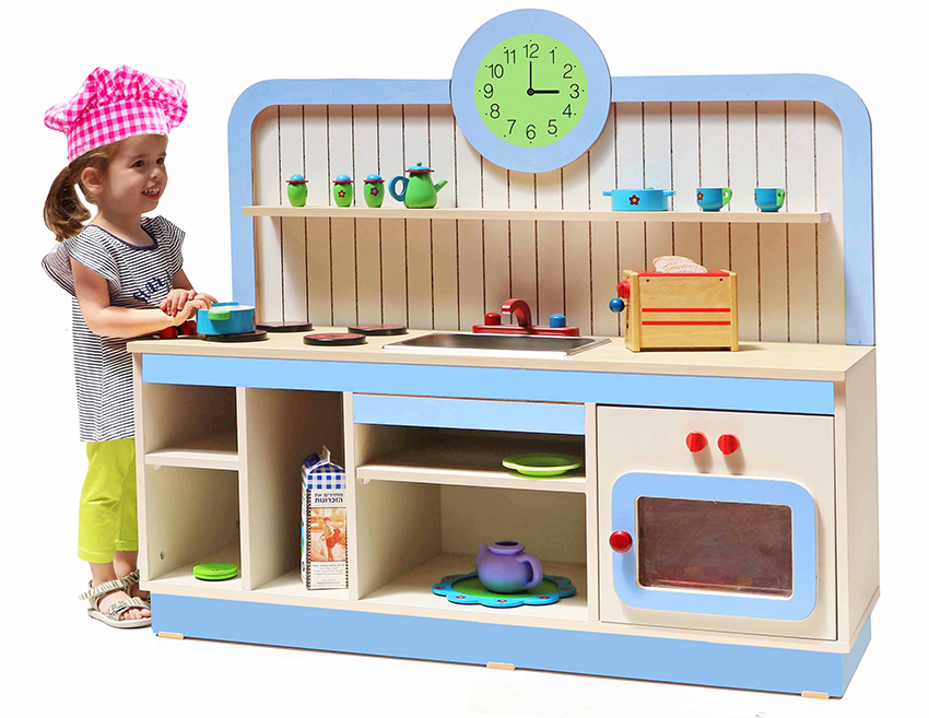 99002025 מטבח משולב דגם "רטרו" – עם שעון 99002025