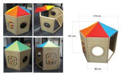 בית פעילות מעץ מלא P-7011