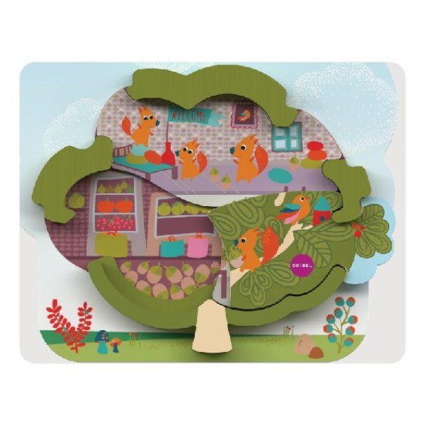 KP-9121-2 מדבקת קיר הבית של מר סנאי – פאזל KP-9121