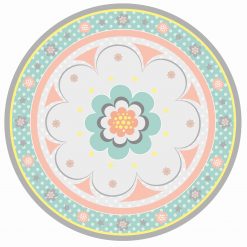 שטיח PVC עגול קוטר 1.5 מ' – דגם רטרו