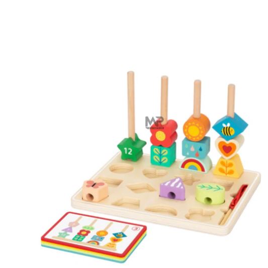 מגדלון 2 מגדלון השחלת חרוזים לפי דגם