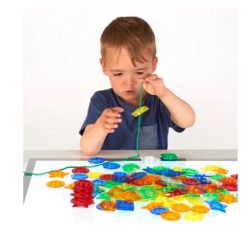 השחלת כפתורים שקוף - חור קטן