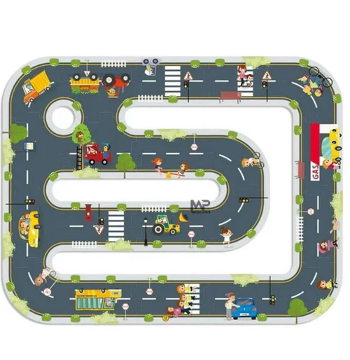 פזל עץ מסלול כביש Tooky Toy 1 פזל עץ מסלול כביש Tooky Toy